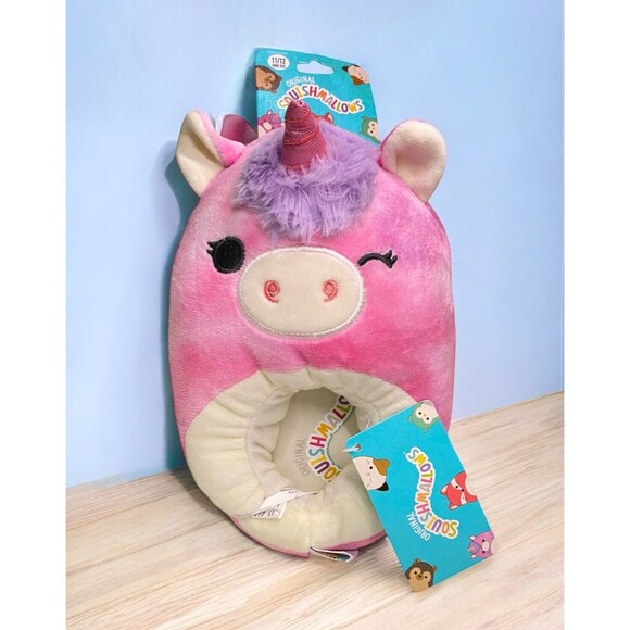 Squishmallows Pink Unicorn Slippers Size 11/12 Toddler Girl NEW NWT - Picture 1 of 10